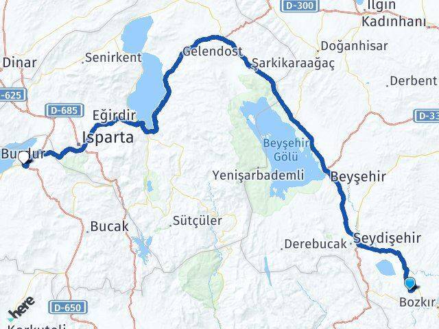 Ahırlı Burdur Arası Kaç Km - Yol Tarifi
