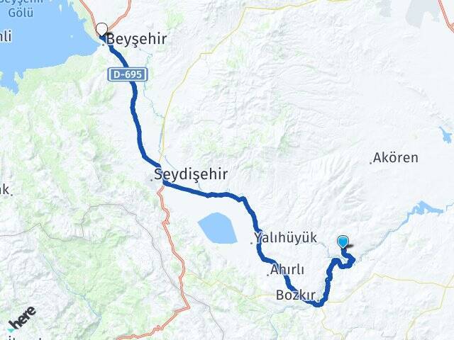 Avdan Beyşehir Otogarı Arası Kaç Km - Yol Tarifi