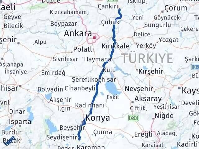 Akören Çankırı Arası Kaç Km - Yol Tarifi