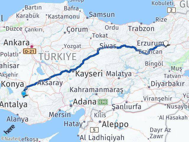 Akören Erzurum Arası Kaç Km - Yol Tarifi