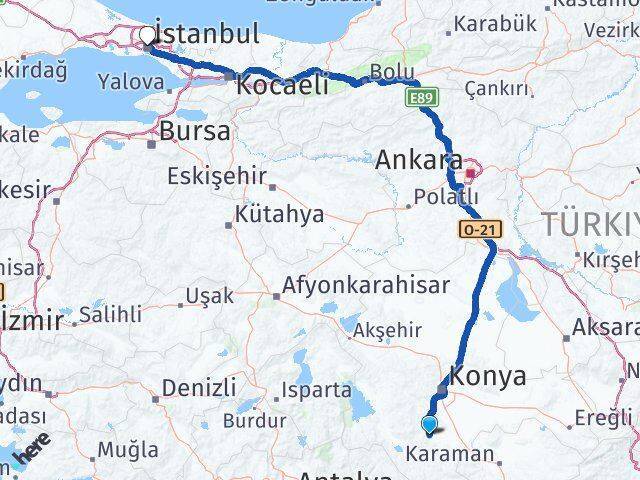 Akören İstanbul Arası Kaç Km - Yol Tarifi