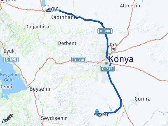 Orhaniye Ilgın Arası Kaç Km - Yol Tarifi