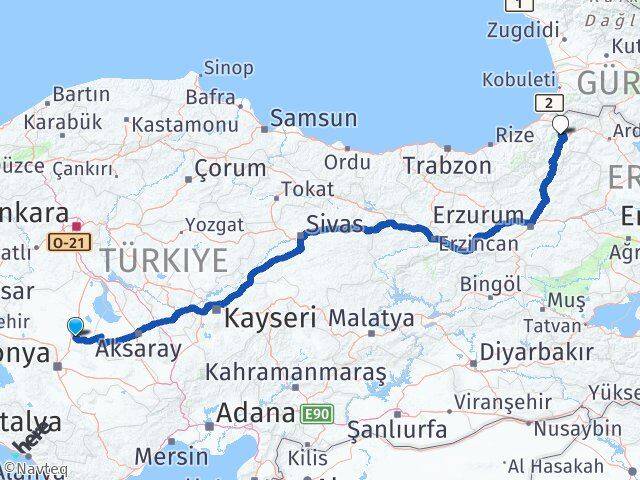 Altınekin Artvin Arası Kaç Km - Yol Tarifi