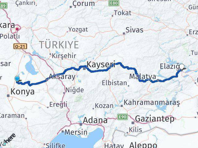 Altınekin Elazığ Arası Kaç Km - Yol Tarifi