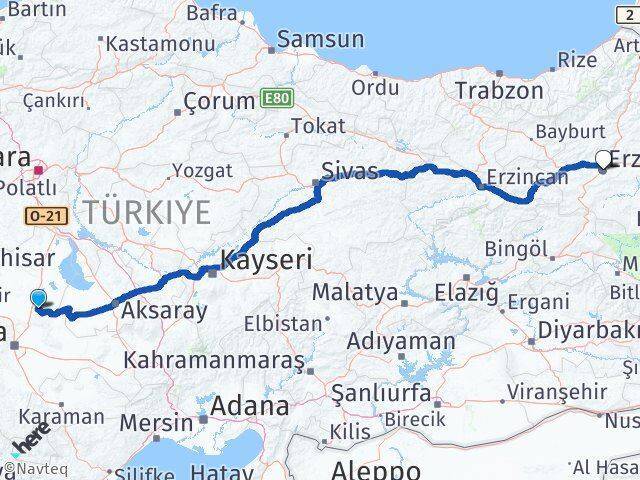Altınekin Erzurum Arası Kaç Km - Yol Tarifi