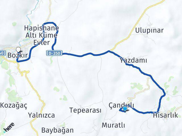 Küçükhisarlık Bozkır Arası Kaç Km - Yol Tarifi