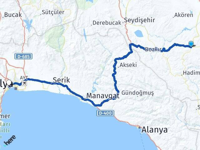Sarıoğlan Akdeniz Üniversitesi Arası Kaç Km - Yol Tarifi