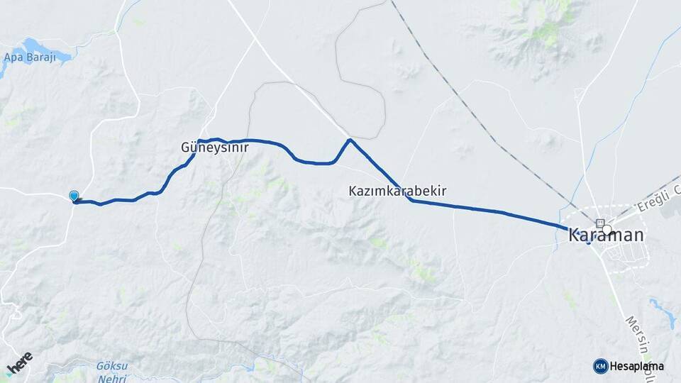 Sarıoğlan Karaman Arası Kaç Km - Yol Tarifi