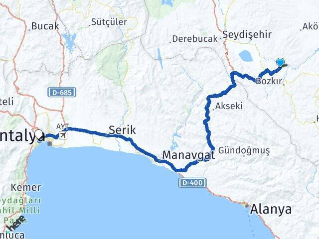 Sazlı Akdeniz Üniversitesi Arası Kaç Km - Yol Tarifi