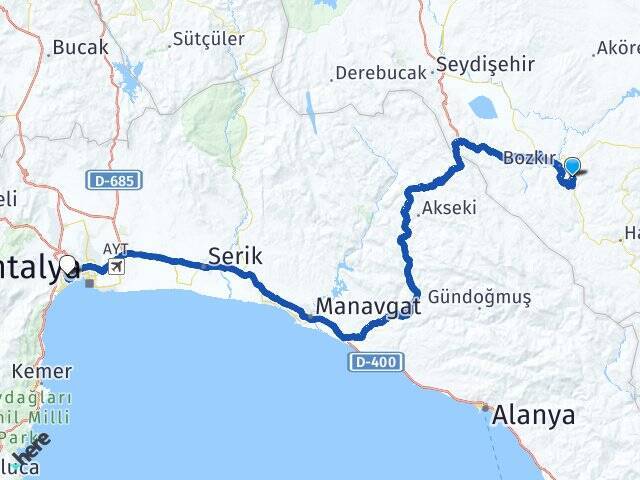 Tepelice Akdeniz Üniversitesi Arası Kaç Km - Yol Tarifi