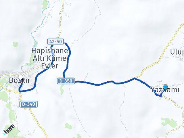 Yazdamı Bozkır Arası Kaç Km - Yol Tarifi
