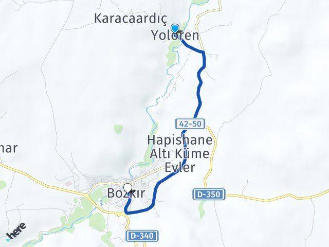 Yolören Bozkır Arası Kaç Km - Yol Tarifi