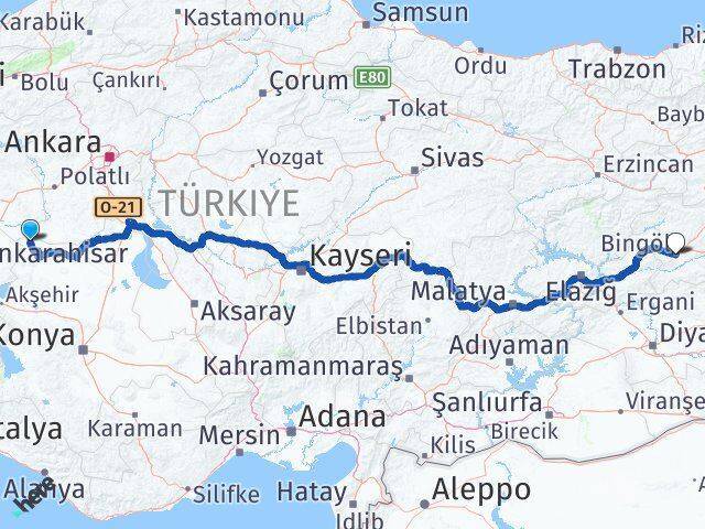 Çeltik Bingöl Arası Kaç Km - Yol Tarifi