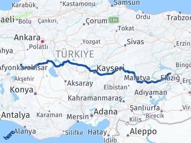 Çeltik Elazığ Arası Kaç Km - Yol Tarifi