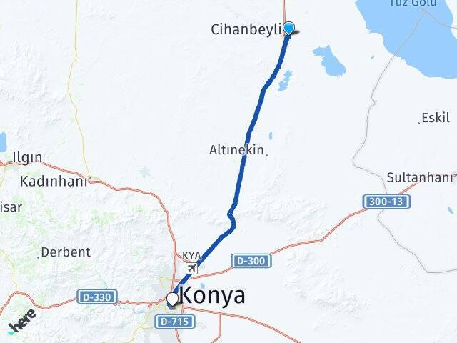 Göktepe Konya Arası Kaç Km - Yol Tarifi