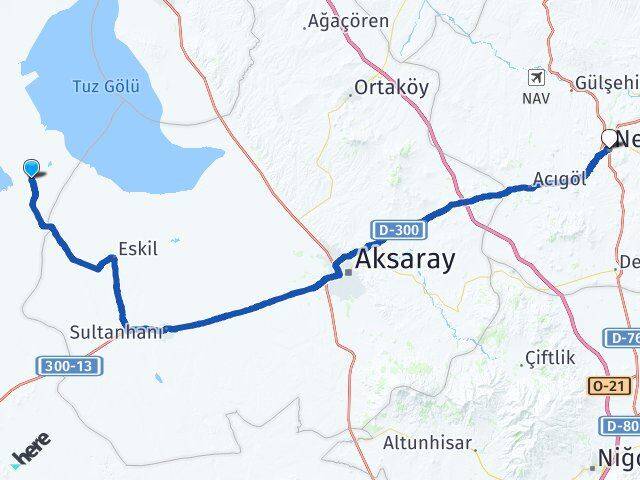 Gölyazı Nevşehir Arası Kaç Km - Yol Tarifi