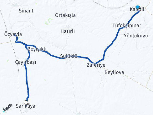 Kandil Kadınhanı Arası Kaç Km - Yol Tarifi