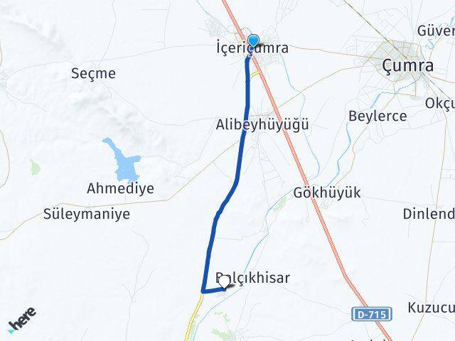 İçeriçumra Doğanlı Arası Kaç Km - Yol Tarifi