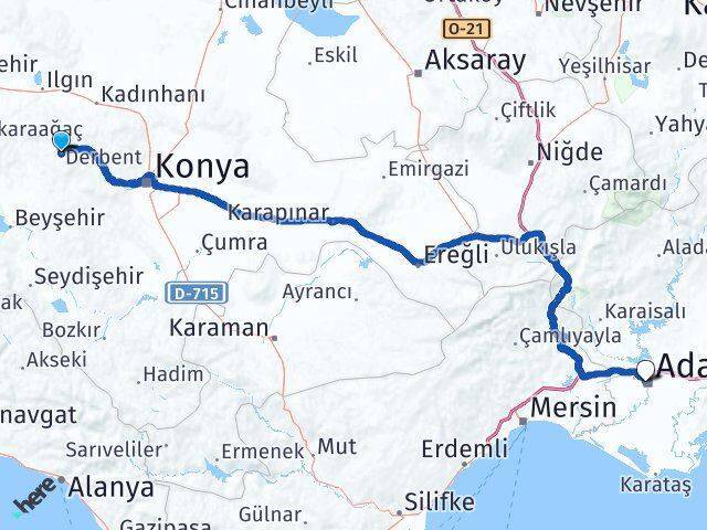 Derbent Adana Arası Kaç Km - Yol Tarifi