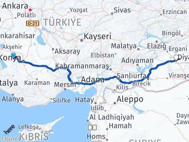 Derbent Diyarbakır Arası Kaç Km - Yol Tarifi