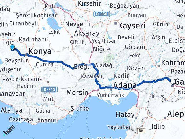 Derbent Gaziantep Arası Kaç Km - Yol Tarifi