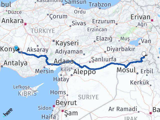 Derbent Hakkari Arası Kaç Km - Yol Tarifi