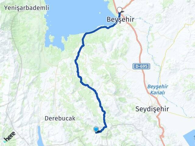 Çamlık Beyşehir Otogarı Arası Kaç Km - Yol Tarifi