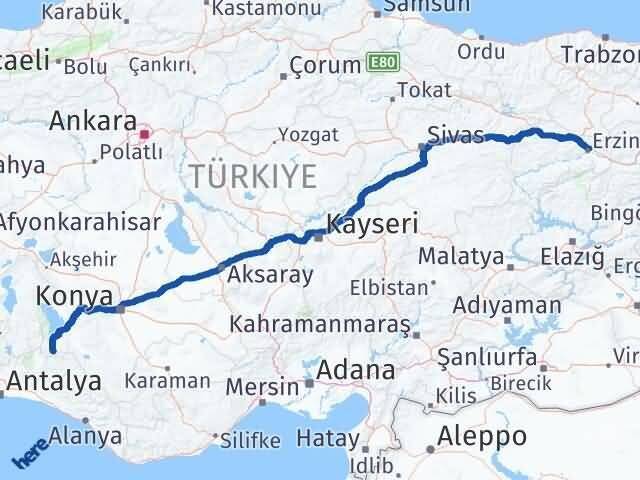 Derebucak Erzincan Arası Kaç Km - Yol Tarifi