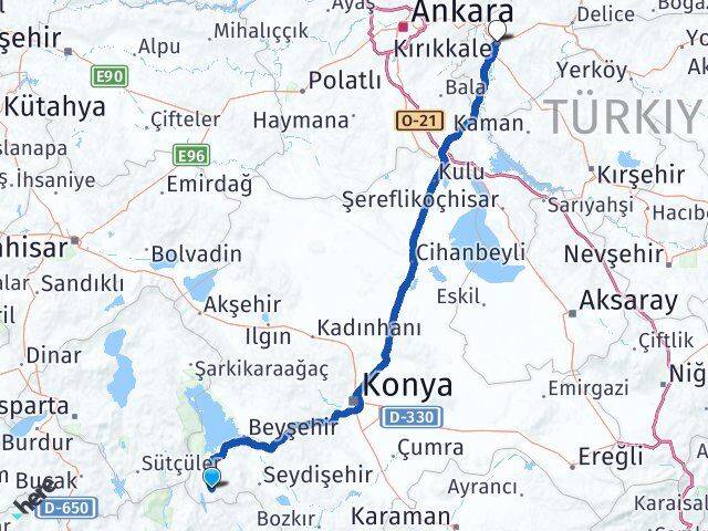 Derebucak Kırıkkale Arası Kaç Km - Yol Tarifi