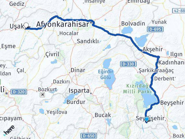 Derebucak Uşak Arası Kaç Km - Yol Tarifi