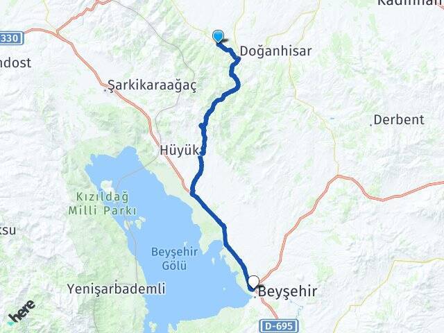 Çınaroba Beyşehir Otogarı Arası Kaç Km - Yol Tarifi