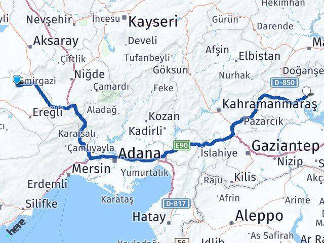 Emirgazi Adıyaman Arası Kaç Km - Yol Tarifi