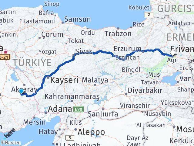 Emirgazi Ağrı Arası Kaç Km - Yol Tarifi