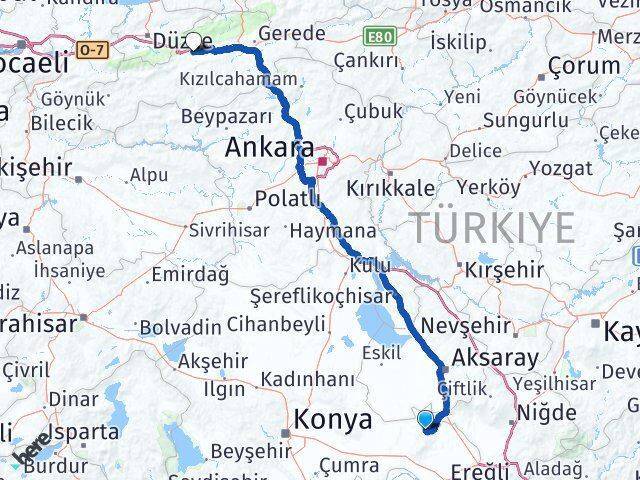 Emirgazi Bolu Arası Kaç Km - Yol Tarifi