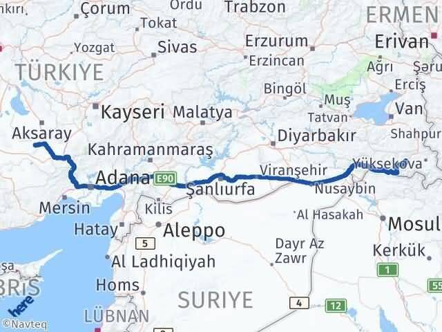 Emirgazi Hakkari Arası Kaç Km - Yol Tarifi