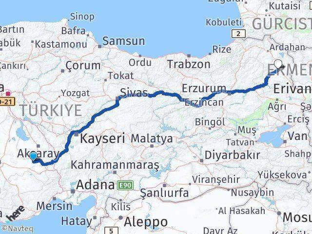 Emirgazi Kars Arası Kaç Km - Yol Tarifi