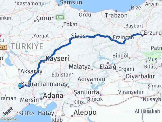 Dogualagözlü Erzurum Arası Kaç Km - Yol Tarifi