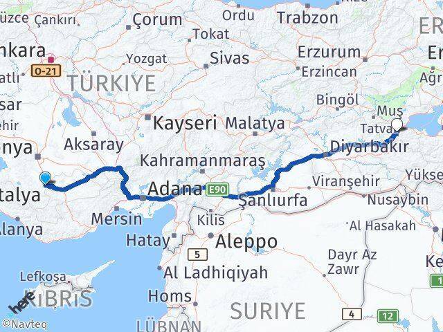 Güneysınır Bitlis Arası Kaç Km - Yol Tarifi