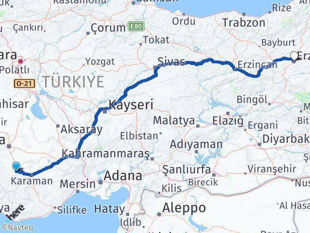 Güneysınır Erzurum Arası Kaç Km - Yol Tarifi