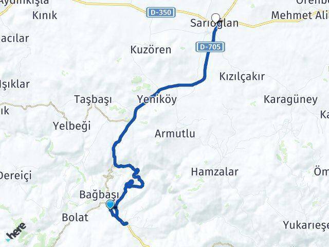 Eğiste Bozkır Arası Kaç Km - Yol Tarifi