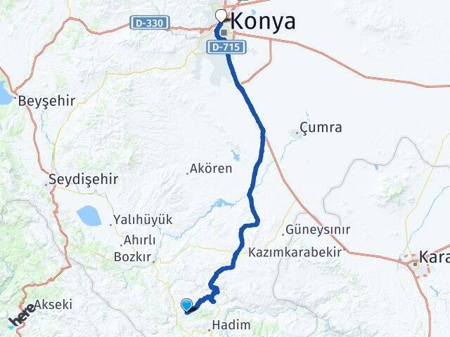 Gerez Selçuklu YHT Garı Arası Kaç Km - Yol Tarifi