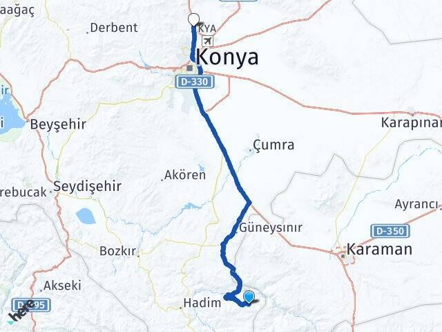 Göynükkışla Selçuk Üniversitesi Arası Kaç Km - Yol Tarifi