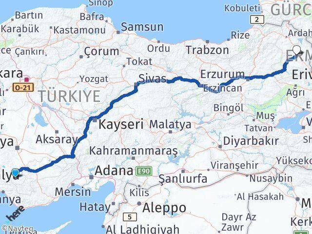 Hadim Kars Arası Kaç Km - Yol Tarifi