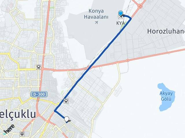 Konya Havalimanı Fevziçakmak Arası Kaç Km - Yol Tarifi