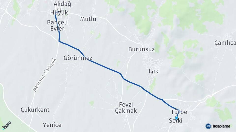 Selki Hüyük Arası Kaç Km - Yol Tarifi