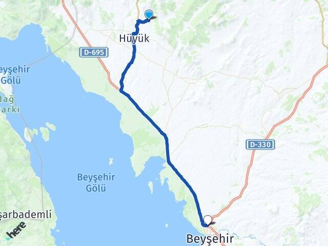 Suludere Beyşehir Otogarı Arası Kaç Km - Yol Tarifi