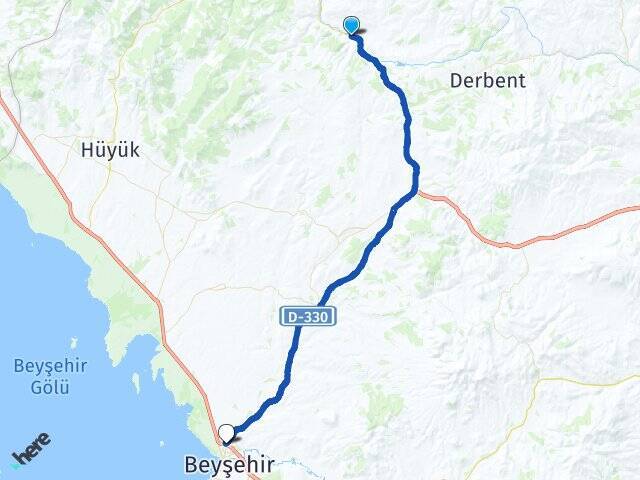 Çiğil Beyşehir Otogarı Arası Kaç Km - Yol Tarifi