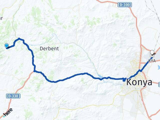 Dığrak Konya Havalimanı Arası Kaç Km - Yol Tarifi