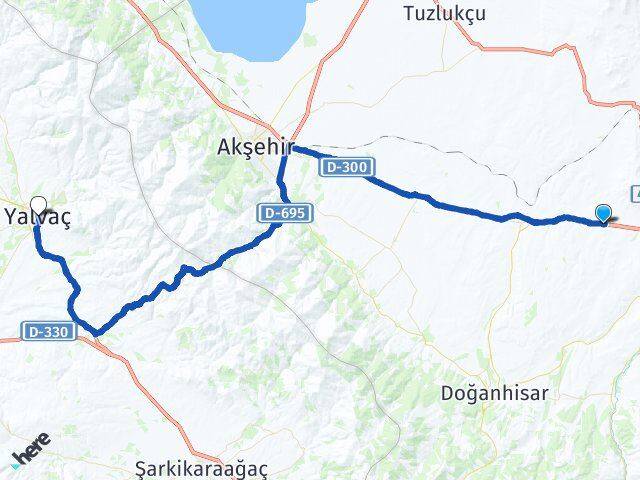 Kapaklı Yalvaç Arası Kaç Km - Yol Tarifi