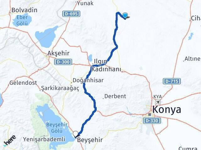 Başkuyu Beyşehir Otogarı Arası Kaç Km - Yol Tarifi
